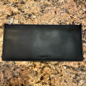 Coach flat black pouch